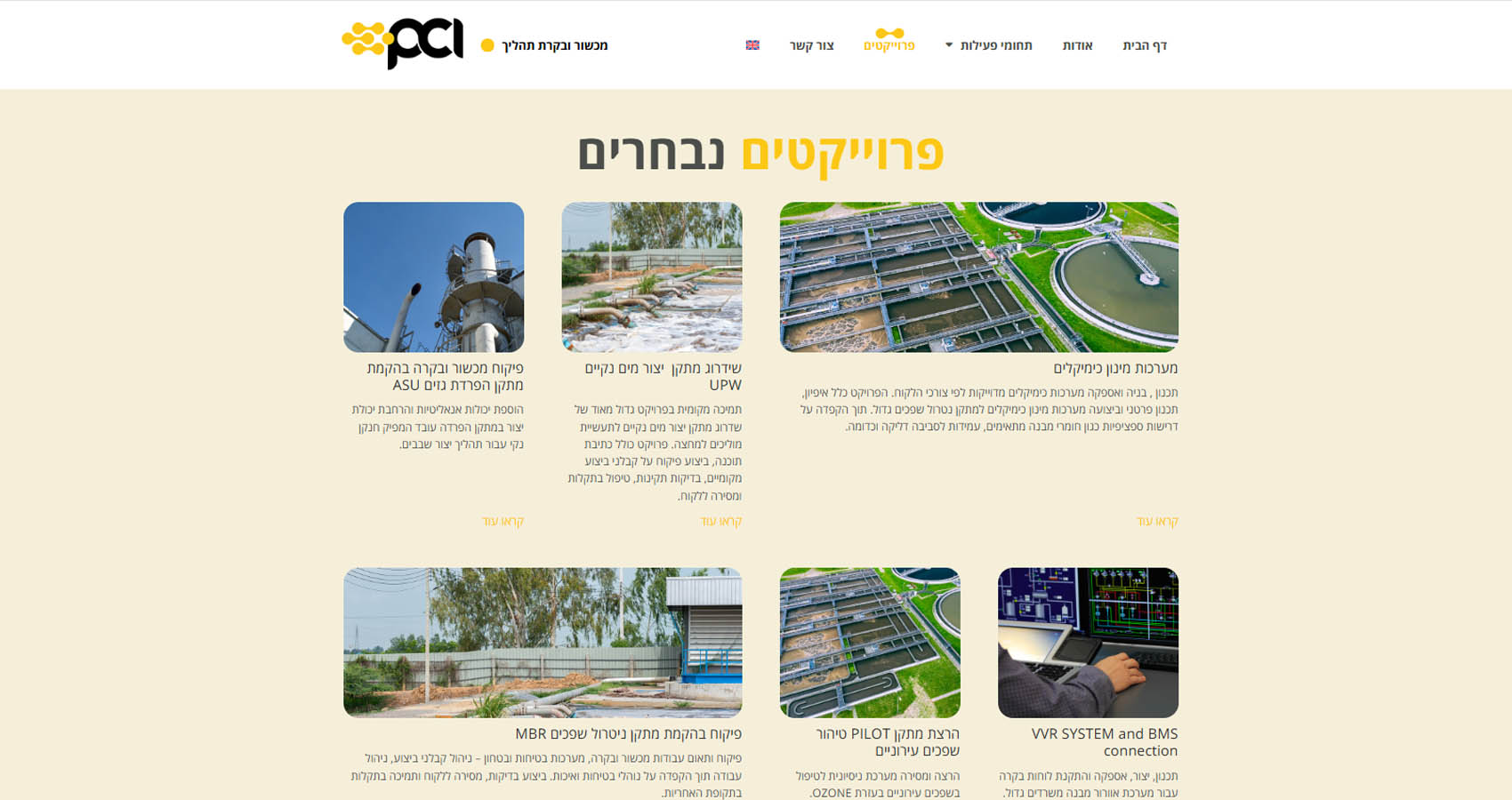 פיתוח ווידגט לאלמנטור - אתר PCI